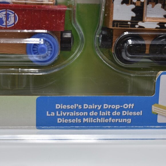 Thomas & Friends Wood Diesel's Dairy Drop-off Playset Fisher Price 2017 New - Picture 7 of 11